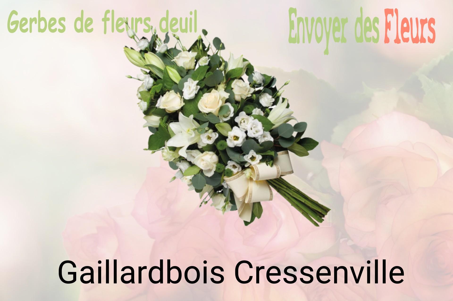 Gerbe de fleurs de deuil livrée à Gaillardbois-Cressenville